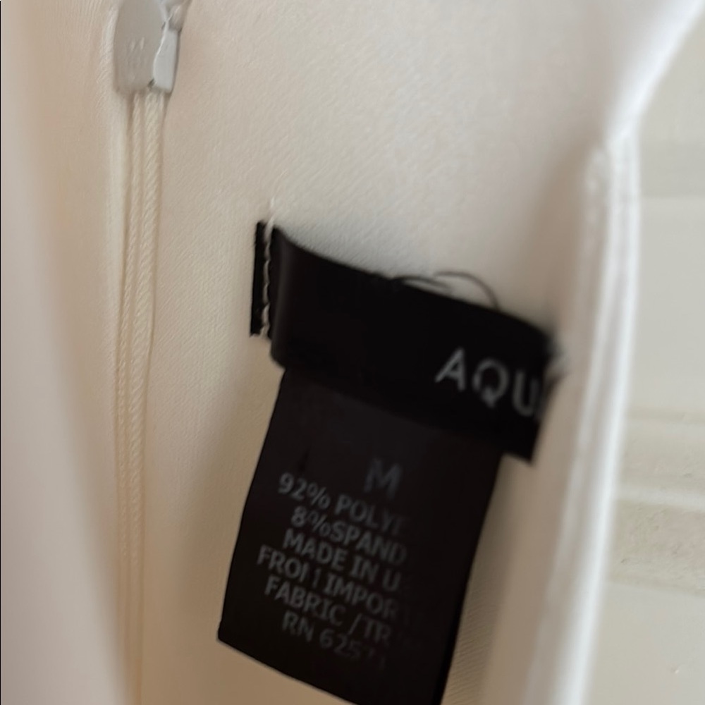 White Sleeveless Dress - Bloomingdales Aqua Size Medium - Graduation, Ceremonies - Picture 3 of 3